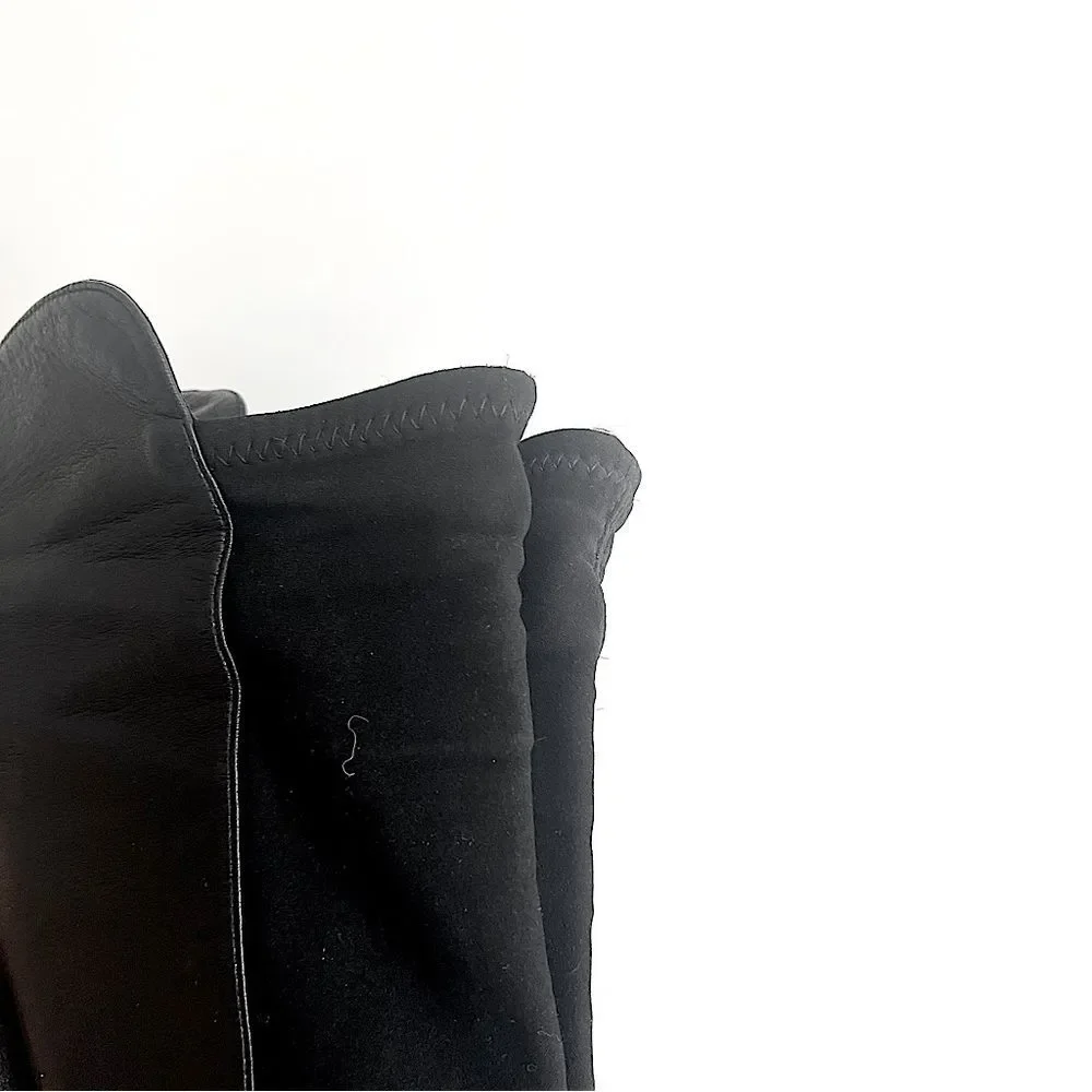 Stuart Weitzman's '5050' Boots Black Nappa Leather Size 7 M